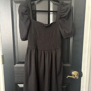 H&M Black Textured Dress